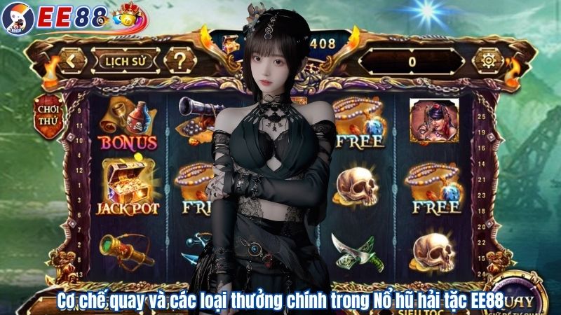 Cơ chế quay và các loại thưởng chính trong Nổ hũ hải tặc EE88